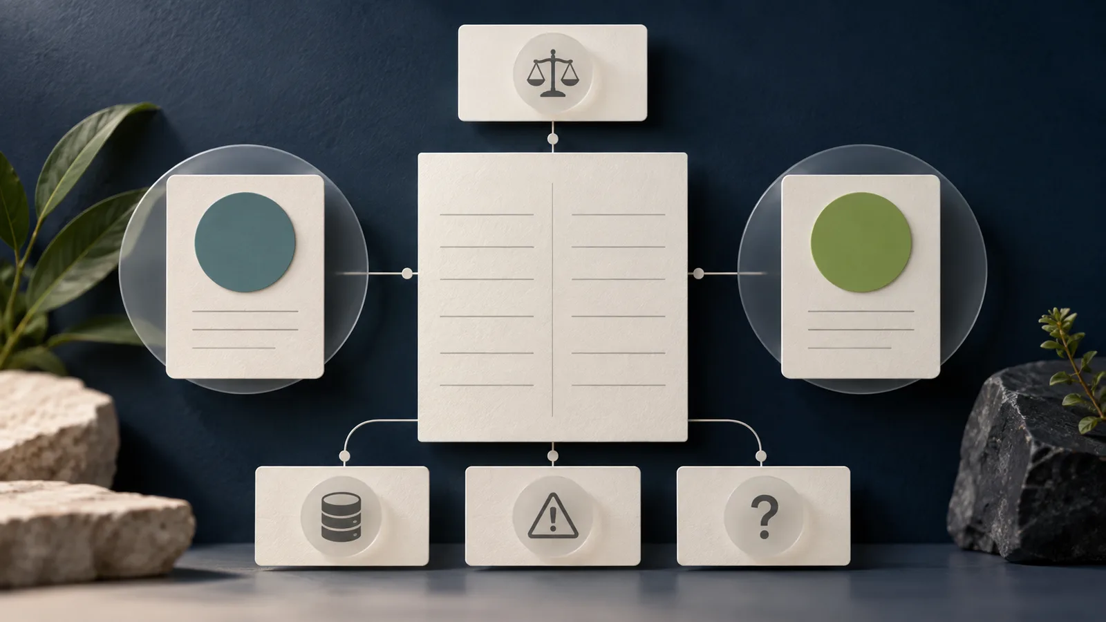 AI 搜尋比較頁把條件與來源放在同一張表的概念示意圖